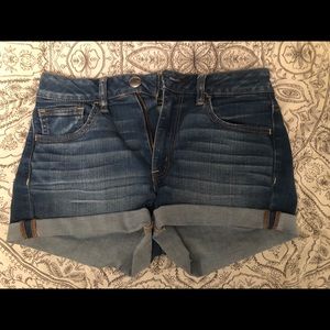 american eagle stretchy jean shorts - size 8
